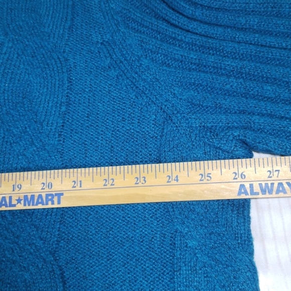 NWT CJ Banks Blouse Teal Green Long Sleeve Pullover Women's Size 2X - Picture 11 of 17